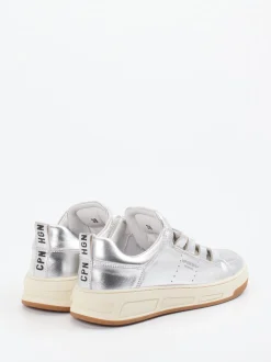 Copenhagen – Low-Top Sneaker aus Kalbleder silber