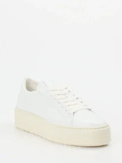 Copenhagen – Plateau-Sneaker aus Lammleder Weiß