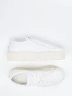 Copenhagen – Plateau-Sneaker aus Lammleder Weiß