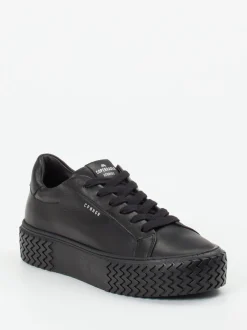 Copenhagen – Plateau-Sneaker aus Nubukleder Schwarz