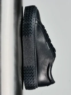 Copenhagen – Plateau-Sneaker aus Nubukleder Schwarz