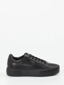 Copenhagen – Plateau-Sneaker aus Nubukleder Schwarz