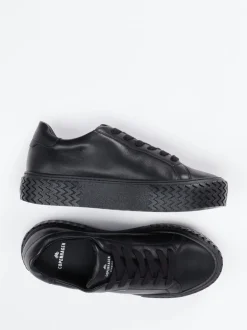 Copenhagen – Plateau-Sneaker aus Nubukleder Schwarz