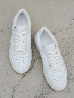 Copenhagen – Plateau-Sneaker aus Kalbleder Offwhite