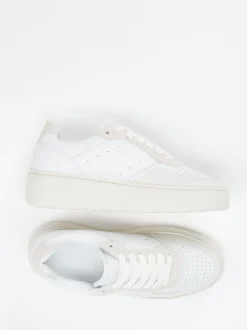 Copenhagen – Plateau-Sneaker aus Kalbleder Offwhite