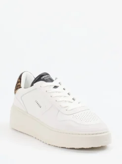 Copenhagen – Plateau-Sneaker aus Kalbleder Offwhite
