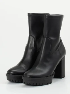 Copenhagen – Plateau-Stiefeletten aus Stretchleder schwarz