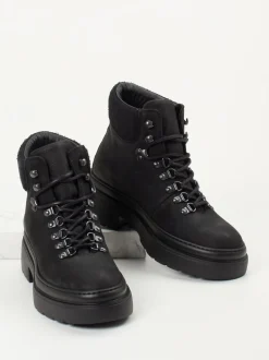 Copenhagen – Schnürboots aus Nubukleder schwarz