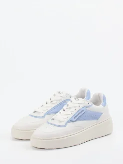 Copenhagen – Sneaker aus Kalbleder mit Pastellakzent