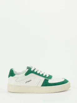 Copenhagen – Sneaker aus Kalbleder in Weiß-Grün