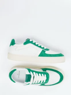 Copenhagen – Sneaker aus Kalbleder in Weiß-Grün