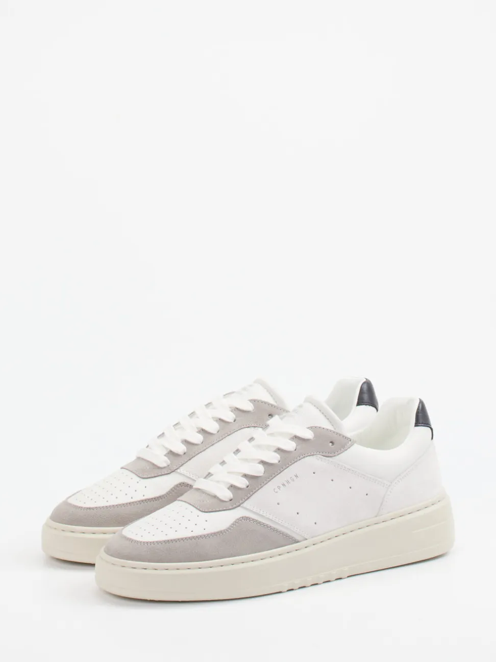 Copenhagen – Sneaker aus Kalb- und Veloursleder Weiß