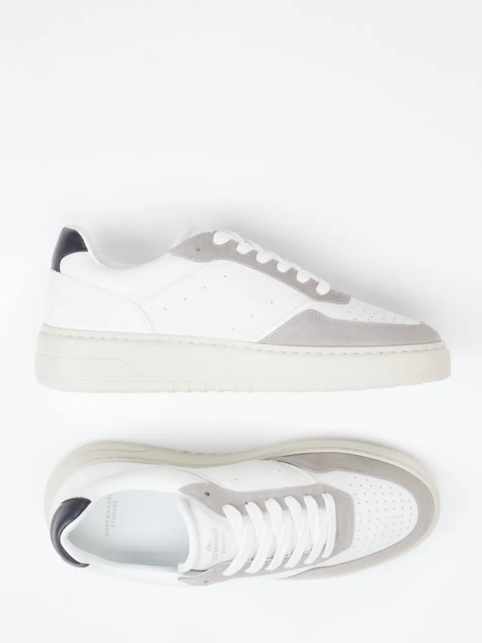 Copenhagen – Sneaker aus Kalb- und Veloursleder Weiß