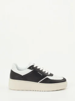Copenhagen – Sneaker aus Kalbleder in Weiß-Schwarz