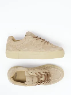 Copenhagen – Sneaker aus Veloursleder beige