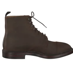 Crockett & Jones – Captoe-Stiefelette aus Veloursleder braun