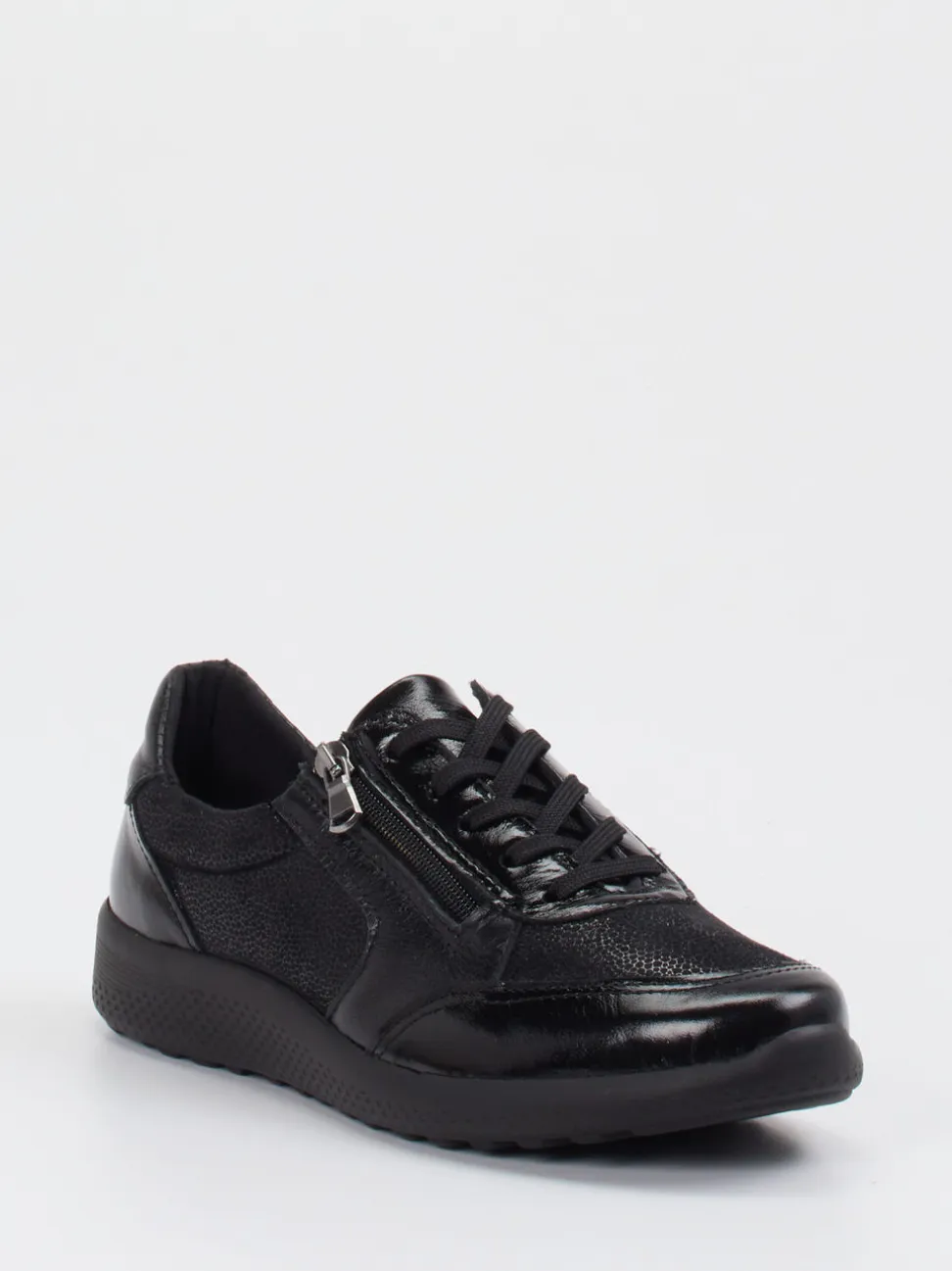 Cypres Soft – Komfort-Sneaker aus Stretchleder Schwarz