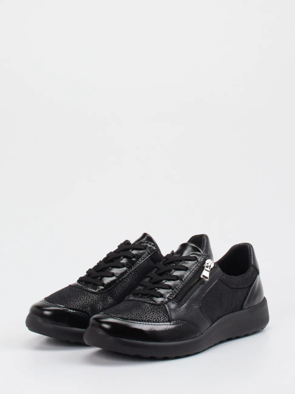 Cypres Soft – Komfort-Sneaker aus Stretchleder Schwarz