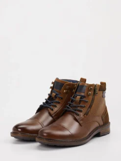 Cypres Soft – Schnürboots aus Leder cognacbraun