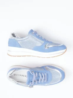 Cypres Soft – Sneaker aus Veloursleder hellblau