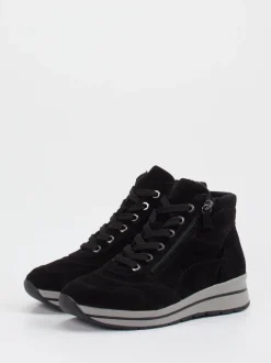 Cypres Soft – Sneaker-Stiefelette aus Veloursleder schwarz