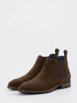 Daniel Kenneth – Chelsea Boots aus Veloursleder Braun