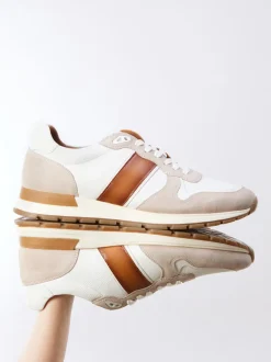 Daniel Kenneth – Retro-Sneaker aus Leder-Mix Off-White
