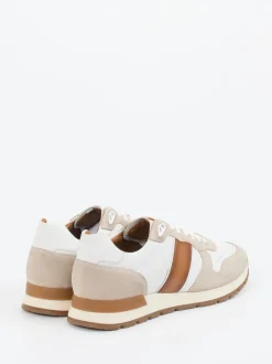 Daniel Kenneth – Retro-Sneaker aus Leder-Mix Off-White