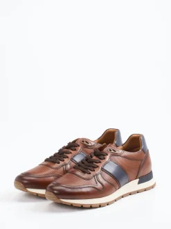 Daniel Kenneth – Sneaker aus Glattleder Mittelbraun