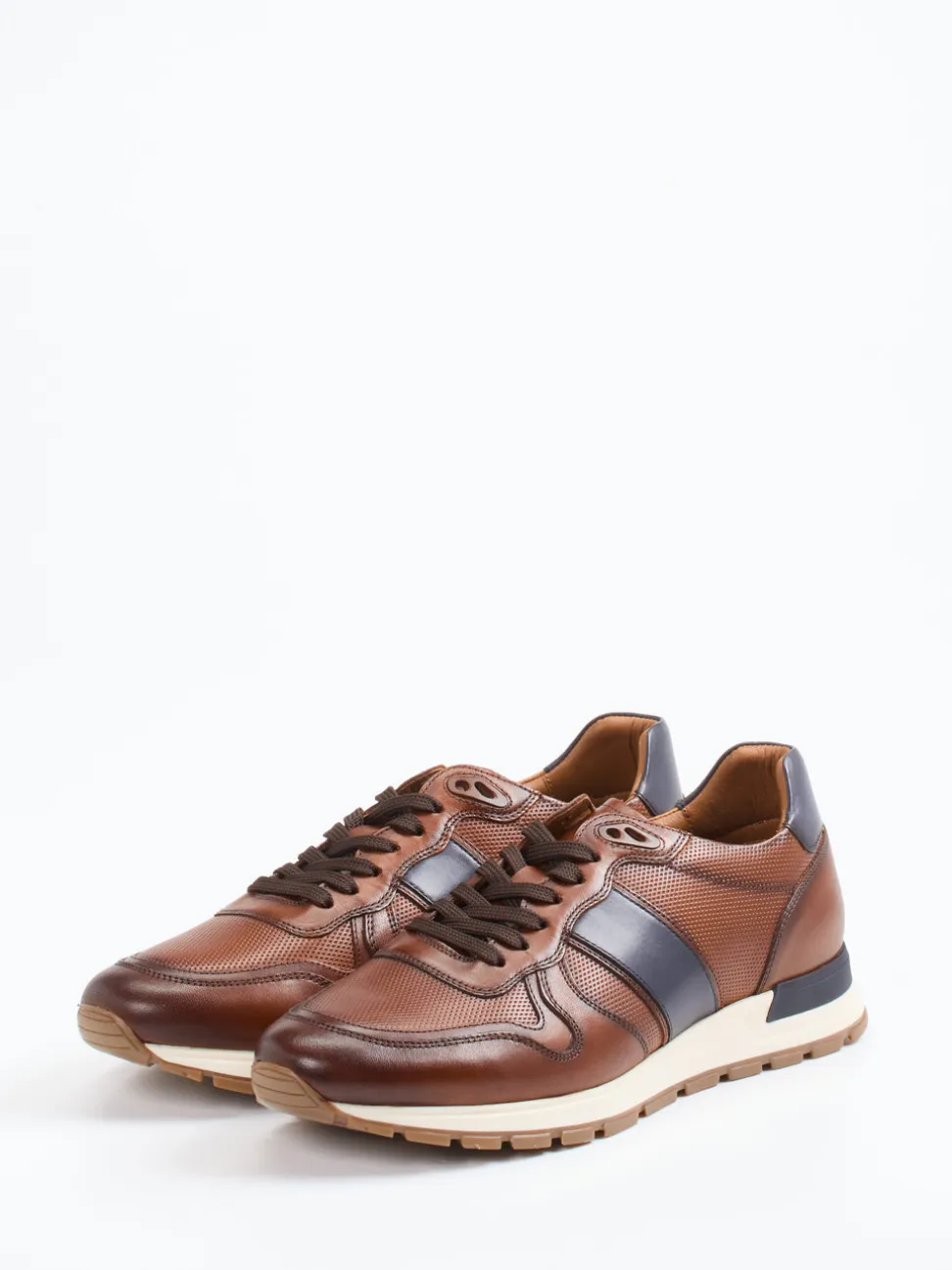 Daniel Kenneth – Sneaker aus Glattleder Mittelbraun