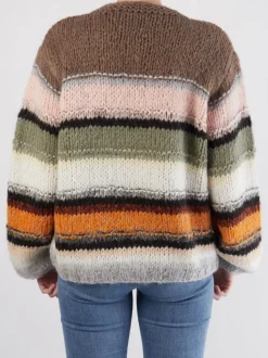 DawnxDare – Kurzjacke aus Textil mit Blockstreifen