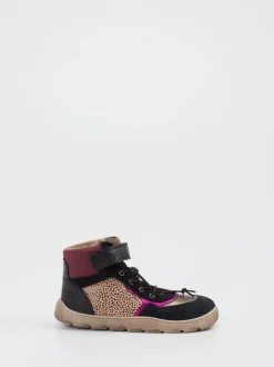 develab – High-Top-Stiefelette aus Veloursleder Schwarz