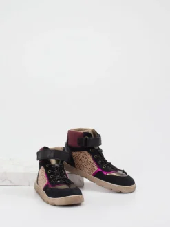develab – High-Top-Stiefelette aus Veloursleder Schwarz