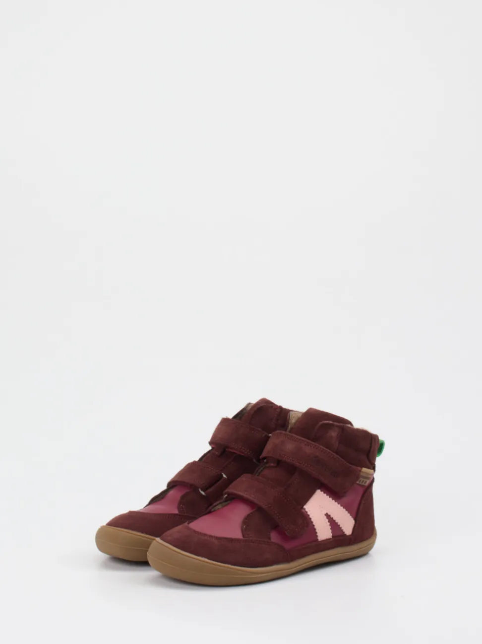 develab – Kinder-Halbschuhe aus Veloursleder weinrot