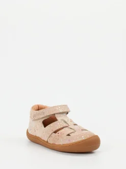 develab – Kindersandalen aus Veloursleder beige