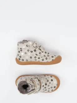 develab – Klett-Boots aus geprägtem Leder beige