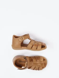 develab – Sandalen aus Kalbleder cognacbraun