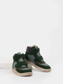 develab – Winter-Sneaker aus Kalbleder tannengrün
