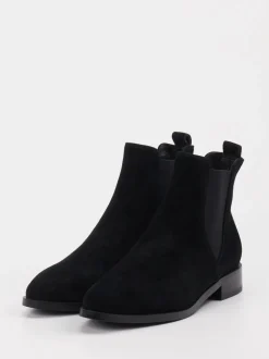 Di Lauro – Chelsea Boots aus Veloursleder schwarz