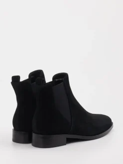 Di Lauro – Chelsea Boots aus Veloursleder schwarz