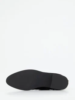 Di Lauro – Chelsea Boots aus Veloursleder Schwarz