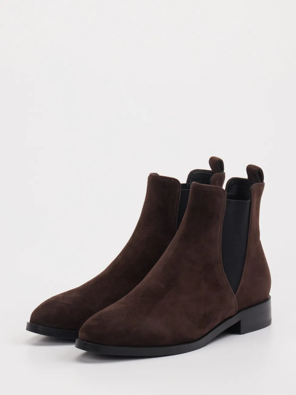 Di Lauro – Chelsea Boots aus Veloursleder dunkelbraun