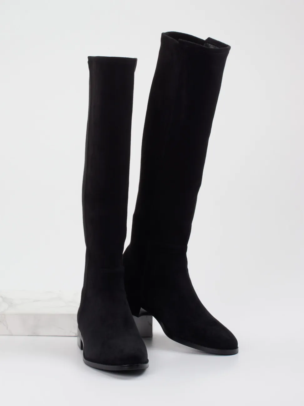 Di Lauro – Stiefel aus Veloursleder schwarz