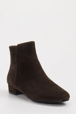 Di Lauro – Stiefeletten aus Veloursleder Dunkelbraun