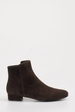 Di Lauro – Stiefeletten aus Veloursleder Dunkelbraun