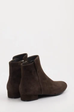 Di Lauro – Stiefeletten aus Veloursleder Dunkelbraun