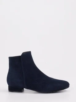 Di Lauro – Stiefeletten aus Veloursleder Dunkelblau