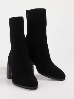 Di Lauro – Stiefeletten aus Veloursleder schwarz