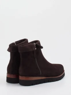 Di Lauro – Stiefeletten aus Veloursleder Dunkelbraun