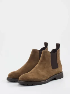 Digel – Chelsea Boots aus Veloursleder braun